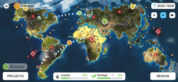 Save the Earth - World simulator. Clicker-Strategy