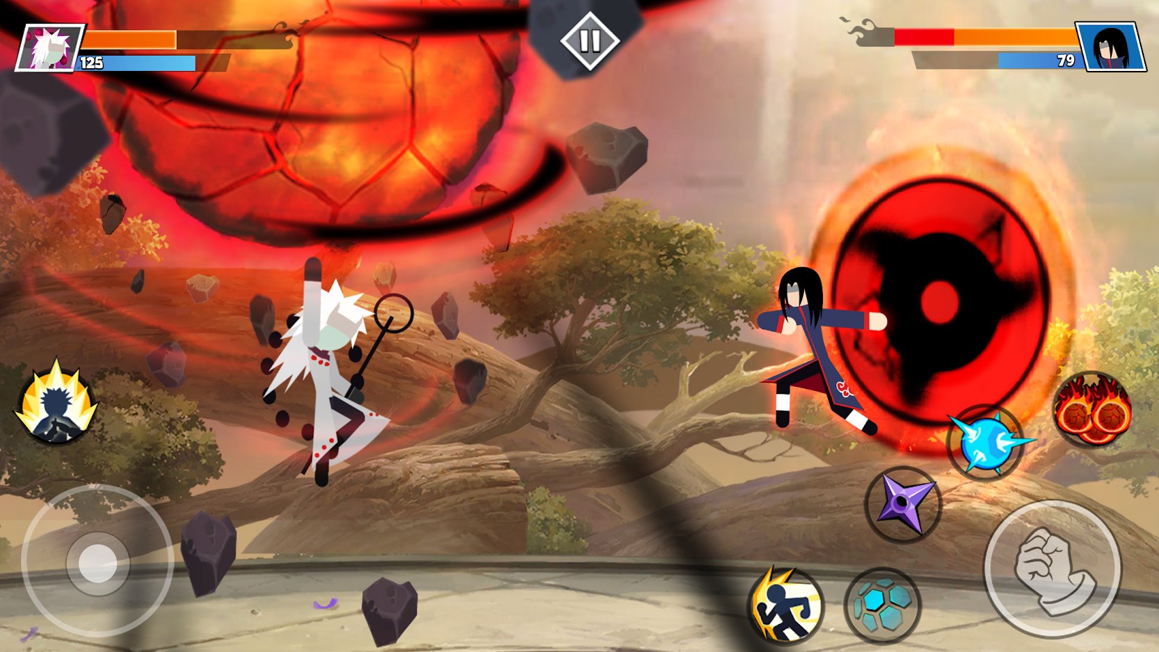 Stickman Ninja Fight Mod APK Unlock Naruto Baryon Mode 